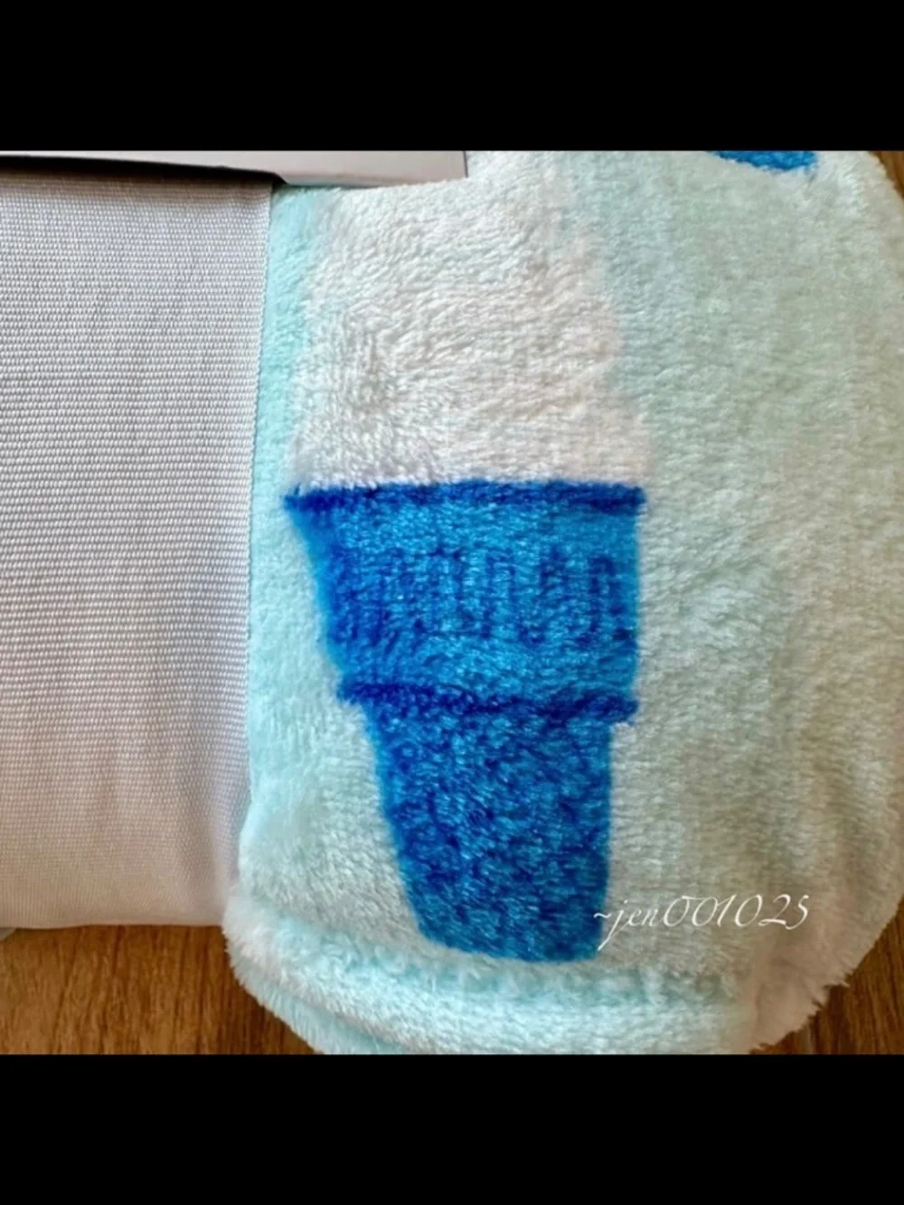 Ice Cream Cone Plush Throw Blanket Blue/White Summer Decor - Target